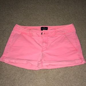 American eagle midi stretch pink shorts, size 2